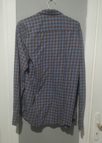 mudo Gri Düğmeli Uzun Kollu Keten Erkek Gömlek - Görsel 3