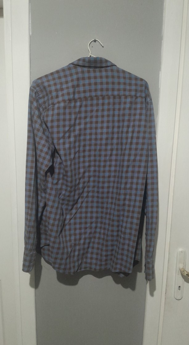 mudo Gri Düğmeli Uzun Kollu Keten Erkek Gömlek - Görsel 3