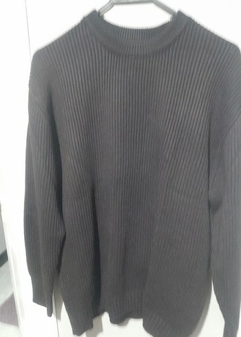 kahverengi Örgü Yün Kazak - Görsel 2