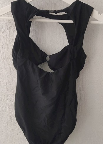 Drapeli Siyah Giyimli Gotik Mayo - Görsel 3