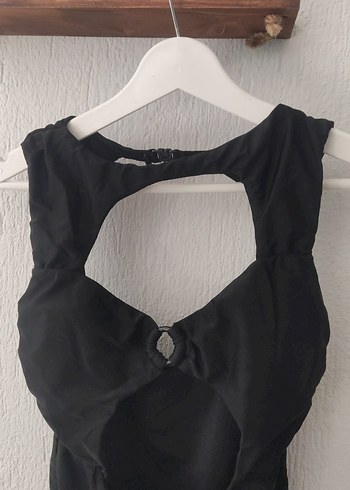 Drapeli Siyah Giyimli Gotik Mayo - Görsel 2