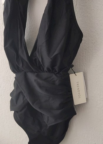 Siyah Drapeli Kadın Mayo - Görsel 6