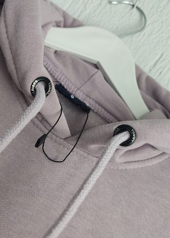 xs Beden Tommy Hilfiger lila Kapüşonlu Sweatshirt