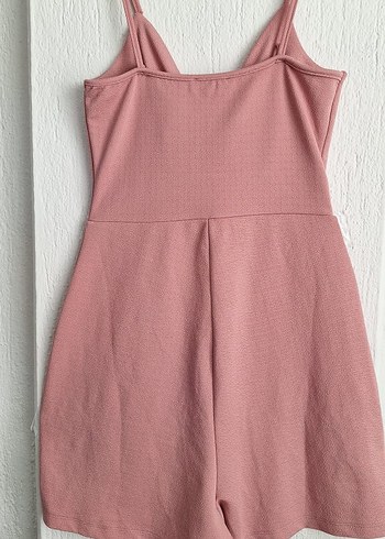 Pembe Mini Askılı Fiyonklu Tulum - Görsel 5