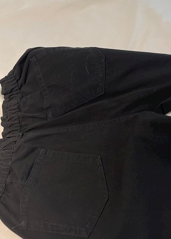 Kadın Siyah Bel Bantlı Rahat Kesim Pantolon - Görsel 3