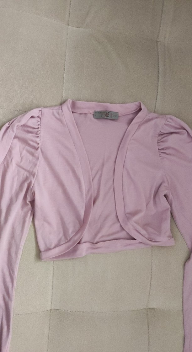 Pembe Uzun Kollu Bolero - Görsel 2