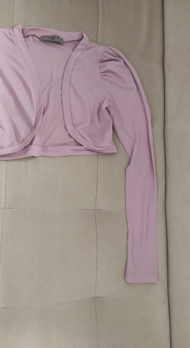 Pembe Uzun Kollu Bolero - Görsel 4