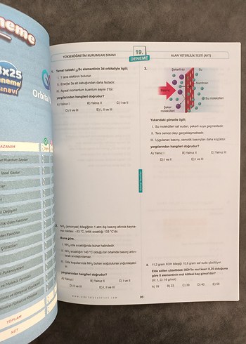  Beden Renk Orbital AYT Kimya 25x13 Branş Denemesi