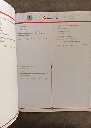  Beden Renk Barış Çelenk AYT Matematik İlk 10 Soru