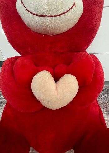 Kırmızı Yumuşak Peluş Ayı Oyuncak - Görsel 2