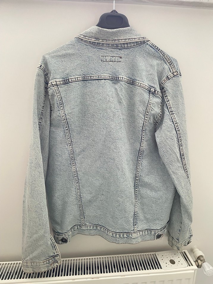 Açık mavi jean kot ceket - Görsel 3