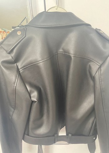 Siyah deri ceket - Görsel 2
