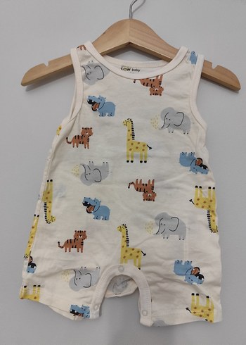 3 Ay Beden Çizgili ve Desenli Bebek Tulumları