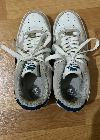 Nike Air Force Beyaz Lacivert Kadın Spor Ayakkabı - Görsel 2