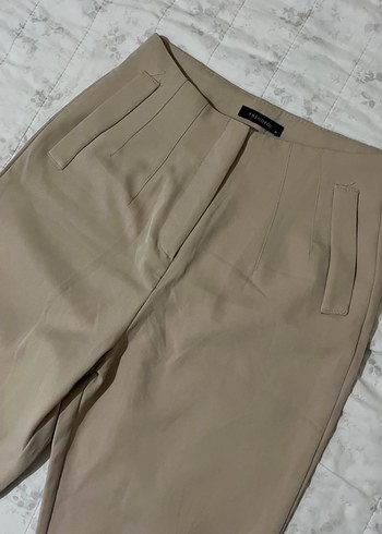 Bej Kumaş Kadın Pantolon - Görsel 2