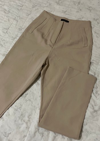 Bej Kumaş Kadın Pantolon - Görsel 3