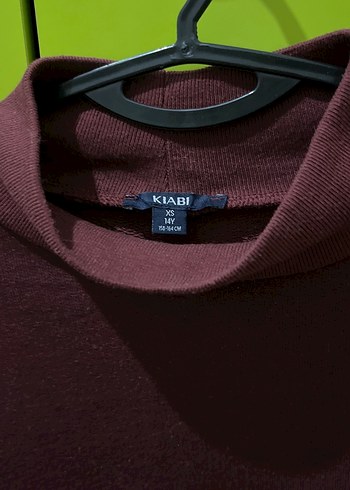 Bordo Yüksek Yakalı Kadın Triko Kazak - Görsel 3