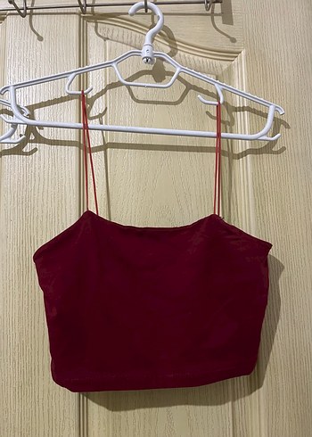 Siyah İnce Askılı Crop Top