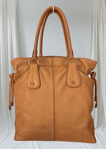 Vintage Tods Büyük Deri Tote Çanta | İtalyan Tasarım Çanta