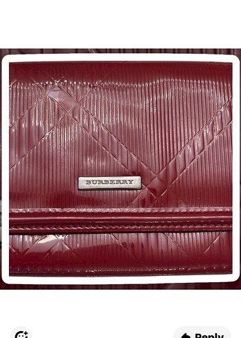 BURBERRY Kırmızı Rugan Zincir Askılı Küçük Boy Çanta