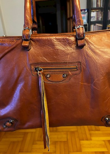 Balenciaga Balenciaga Papier leather handbag Good condition Brown, Leather