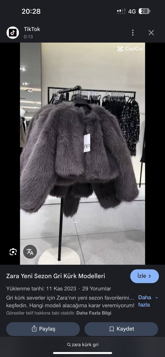 Gri Peluş Detaylı Kadın Ceket - Görsel 3