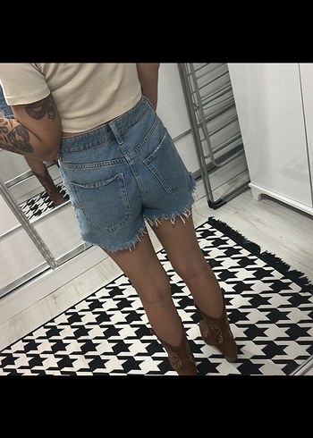 Kot Mini Denim Şort - Görsel 3