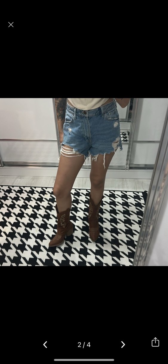 Kot Mini Denim Şort - Görsel 2