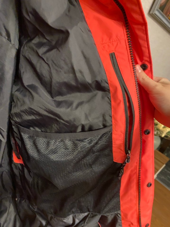 Kırmızı Kapüşonlu Erkek/ Kadın kayak montu - Görsel 5