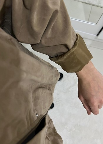 zara muadil süet bomber ceket - Görsel 4