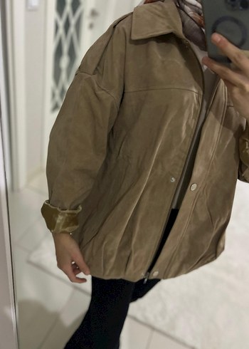 zara muadil süet bomber ceket - Görsel 2