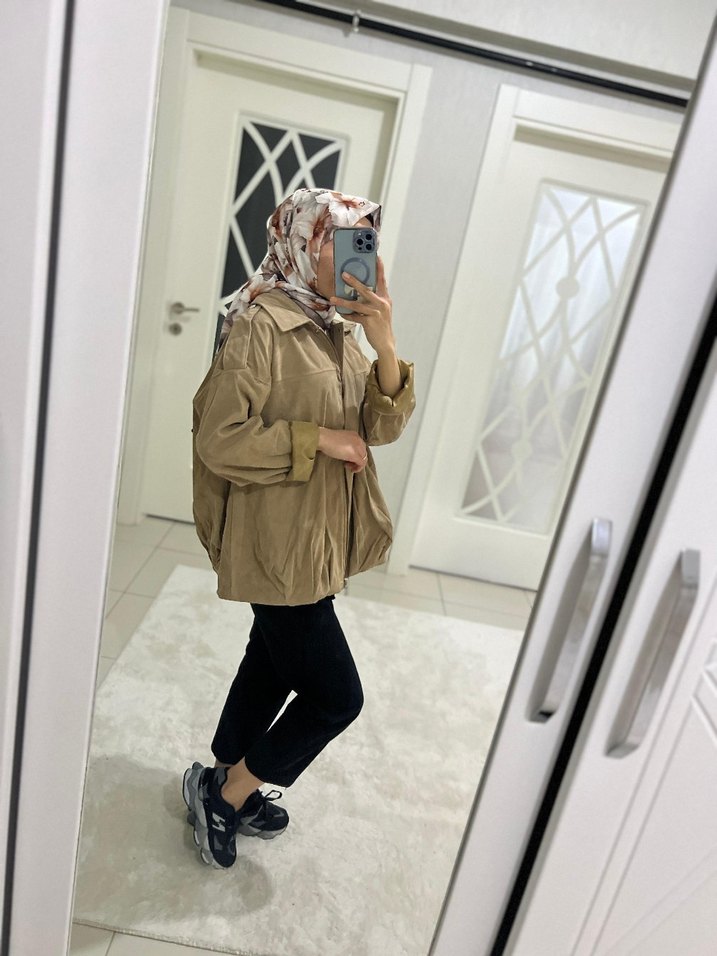 zara muadil süet bomber ceket - Görsel 5