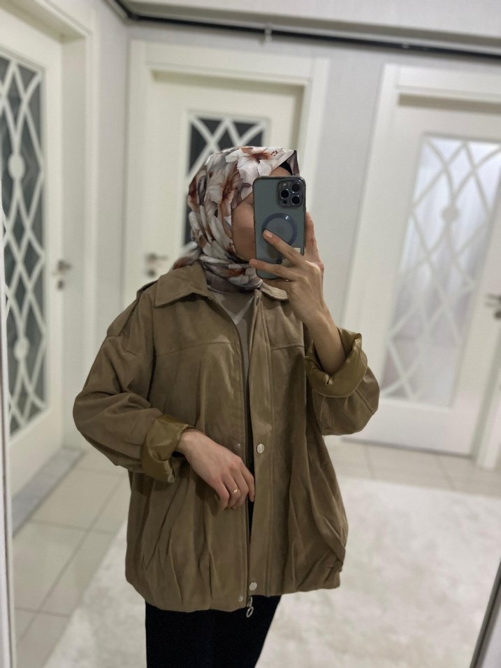 zara muadil süet bomber ceket - Görsel 3