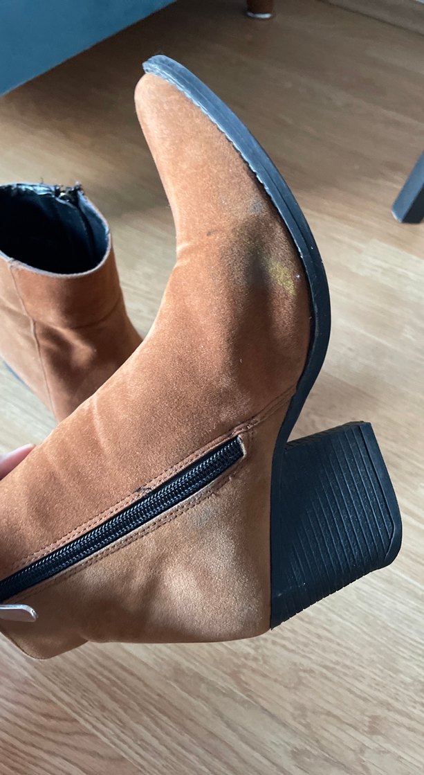 Kahverengi Süet Kadın Dolgu Topuk Bot - Görsel 5