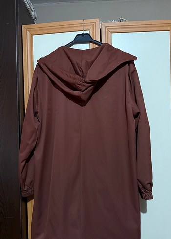 Kadın Kahverengi Uzun Düğmeli Yağmurluk - Görsel 2