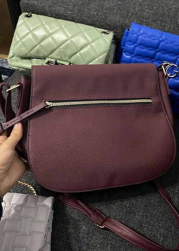 Gri Deri Kemerli Kadın Çanta - Görsel 2