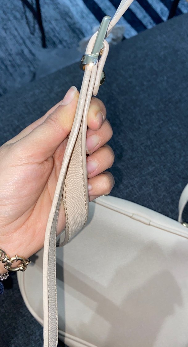 Bej Süet Fermuarlı Kadın Omuz Çantası - Görsel 3