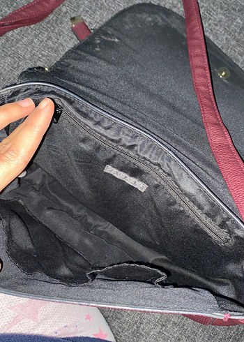 Bordo Deri Kadın Çapraz Çanta - Görsel 2