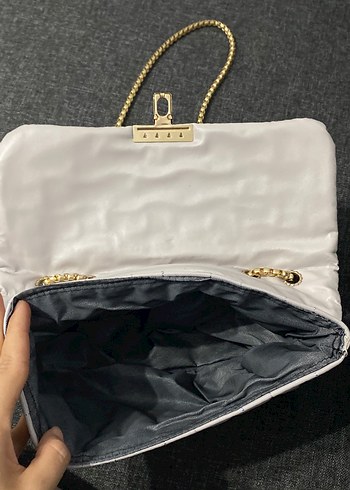 Gri Zincir Detaylı Kadın Çanta - Görsel 2