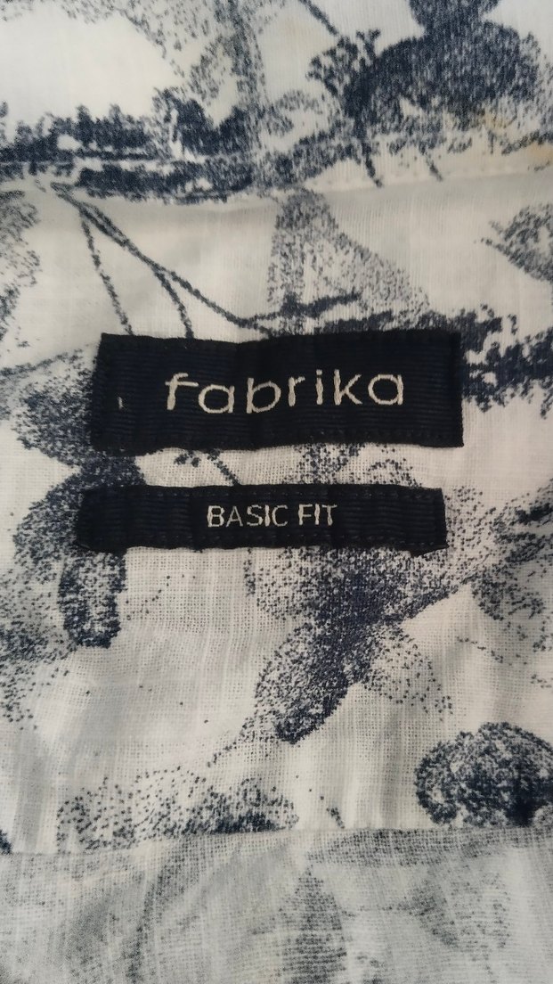 Beyaz ve lacivert Desenli Erkek gömlek - Görsel 4