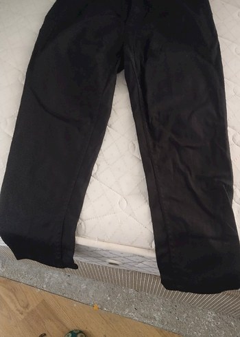 Siyah %100 Pamuk erkek kargo pantolon - Görsel 3