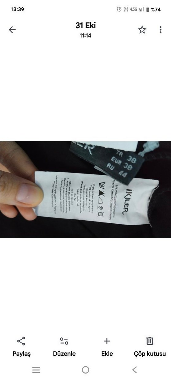 Kadın Siyah Pantolon - Görsel 3