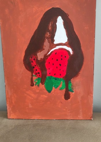 Ahşap Sanat Kahverengi Çikolata Desenli Fırın Eldiveni