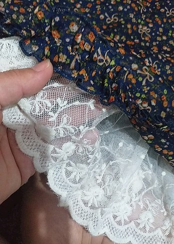 Çiçek Desenli Midi Hamile Eteği - Görsel 2