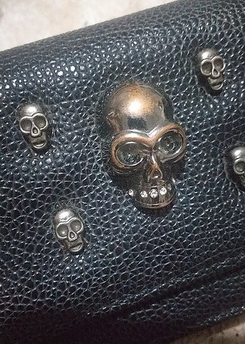 Siyah Deri  Desenli   cuzdan - Görsel 2