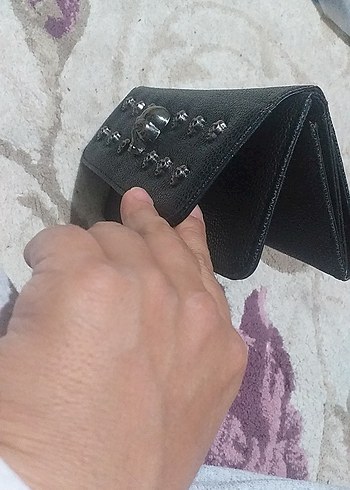 Siyah Deri  Desenli   cuzdan - Görsel 12