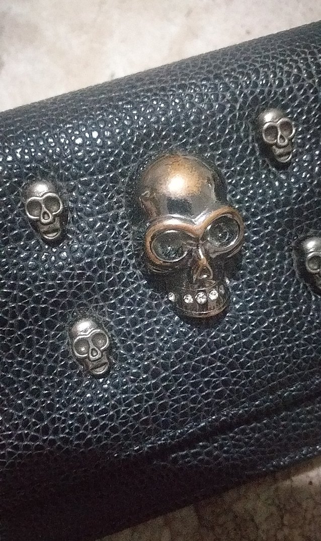 Siyah Deri  Desenli   cuzdan - Görsel 2