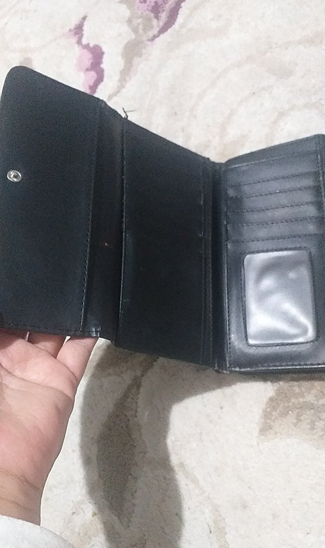 Siyah Deri  Desenli   cuzdan - Görsel 3