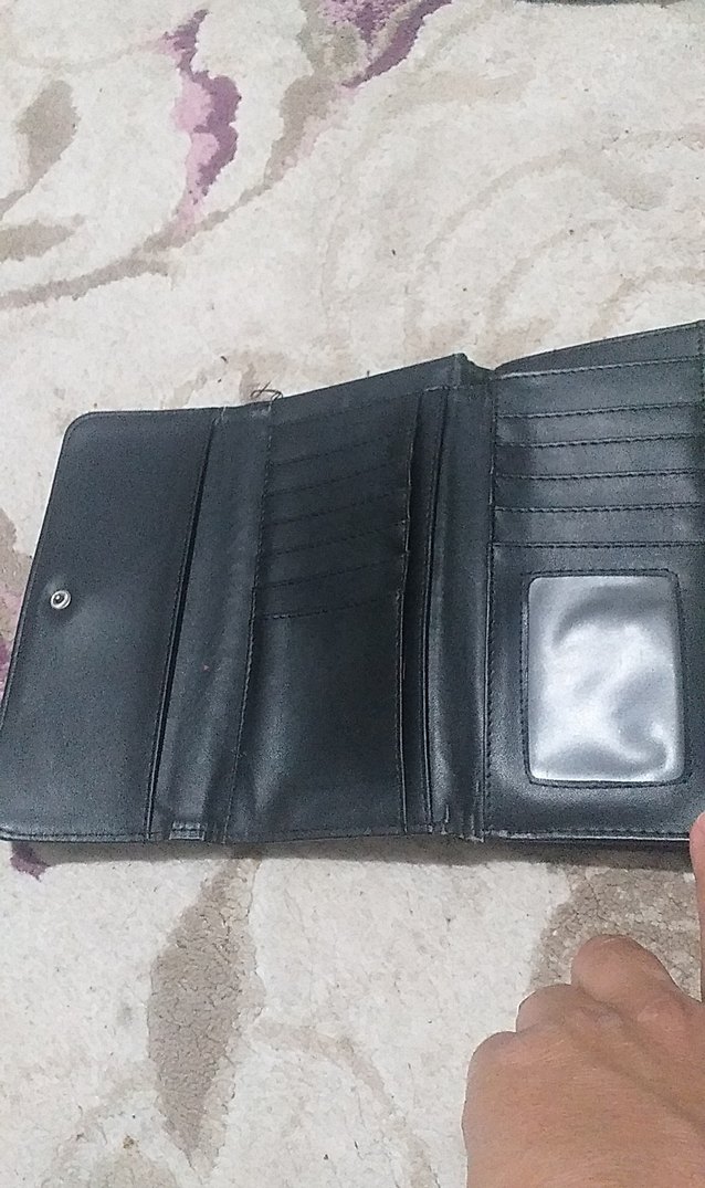 Siyah Deri  Desenli   cuzdan - Görsel 4