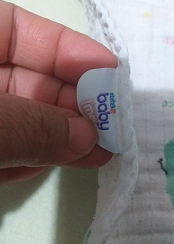 Bebek için pastel renkli baskılı beyaz önlük - Görsel 2